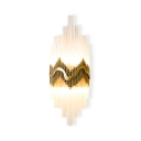 Modern Stylish Brass Wall Lamp Linear Clear Crystal & Metal Wall Light for Bedroom Living Room