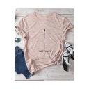 Stylish Sword Not Today Graphic Printed Round Neck Short Sleeve Loose Fit T-Shirt
