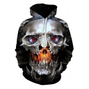 Classic Cool Skull 3D Printing Long Sleeve Pullover Unisex Hoodie