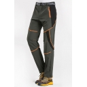 Men's Outdoor Fashion Colorblock Zipped Pocket Waterproof Quick-drying Sports Hiking Pants