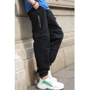 Men's Designer Fashion Simple Plain Detachable Utility Casual Cargo Pants