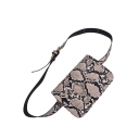 Designer Fashion Snakeskin Pattern PU Leather Crossbody Belt Bag 18*13*7 CM