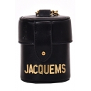 Designer Cylinder Shape Metal Letter JACQEMS Pattern Mini Crossbody Bucket Purse 8*8*10 CM