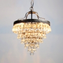 Clear Conical Pendant Light Modern Style Striking Clear Chandelier for Office Living Room