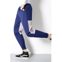 Guys New Fashion Colorblock Patched Trendy Casual Tapered Pants