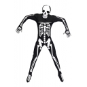 Popular Fashion Skull Skeleton Printed Comic Cosplay Long Sleeve Black Jumpsuits