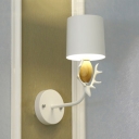 Nordic Style Macaron Colored Wall Sconce Antlers 1 Bulb Metal Sconce Light for Kid Bedroom