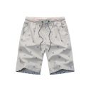 Men's Summer Stylish All-over Printed Drawstring Waist Casual Relaxed Shorts