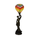 Tiffany Creative Balloon Desk Light One Head Stained Glass Resin Table Light for Bedroom Hotel