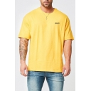 Men's Summer Hot Fashion Logo Print Round Neck Short Sleeve Loose Sports T-Shirt
