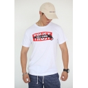Summer Mens New Stylish White Short Sleeve Round Neck NO ONE TRUST Letter Printed Cotton T-Shirt for Couple