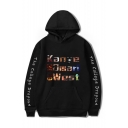 American Rapper Singer Letter Printed Long Sleeve Unisex Casual Sports Hoodie with Pocket