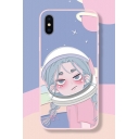 New Trendy Comic Girl Planet Astronaut Printed iPone Case