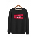New Fashion Letter VICTIM Zip Printed Round Neck Long Sleeve Unisex Casual Pullover Sweatshirts