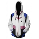 Hot Fashion 3D Printed Cosplay Costume Long Sleeve White Zip Up Hoodie