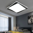 Square Acrylic Lampshade Ceiling Flush Minimalist Modern LED Flush Light Fixture in Warm/White