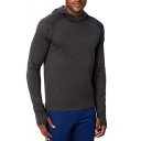 New Arrival Simple Fashion Plain Long Sleeve Slim Fitted Mens Casual Sports Pullover Hoodie