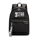 Popular Simple Letter Logo Star Printed Students School Bag Backpack 30*16*44cm