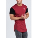 Summer Mens New Arrival Raglan Sleeve Round Neck Logo Printed Pullover Fitted Sport T-Shirt