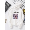 New Fashion Letter CANADAN Ice Cream Printed Long Sleeve Unisex Pullover Hoodie