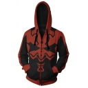 Star Wars Comic Cosplay Costume Long Sleeve Black and Red Zip Up Hoodie