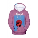 Letter Blond American Pop Singer 3D Printed Long Sleeve Relaxed Fit Drawstring Pullover Hoodie