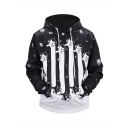 Creative Fashion Finger Cat 3D Printed Long Sleeve Unisex Black Casual Loose Hoodie with Pocket