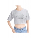 Summer Fashion Letter WHY BE RACIST Printed Short Sleeve Round Neck Cropped Cotton T-Shirt