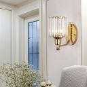 Modern Crystal Sconce Light Metal Single Light Wall Sconce Light Fixture for Corridor