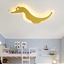 Crocodile Kid Room Flush Light Acrylic Integrated Led Nordic Flush Ceiling Light