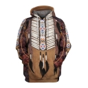 Fashion Unique Ethnic Style Tribal Printed Long Sleeve Indian Hoodie