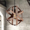 Rust Cage Hanging Lights Warehouse Steel 1 Light Hanging Light Fixture for Coffee Shop