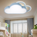 Kids Room Cloud Flush Mount Light Cartoon Nordic Acrylic LED Ceiling Flush Light