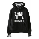 Unique Letter Straight Outta Dunder Mifflin Print Fake Two-Piece Casual Hoodie