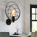 Black Wall Mounted Light Contemporary Iron 1 Head Up Lighting Wall Sconce Lighting for Coffee Shop