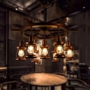 Nautical Pendant Chandelier Metal Hanging Ceiling Lights with Adjustable Chain for Restaurant