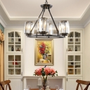 Crystal Shaded Chandelier Light Fixture Contemporary Iron Ceiling Chandelier for Living Room