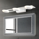 3-LED Linear Bath Light Contemporary Acrylic Wall Mount Light with Neutral Lighting