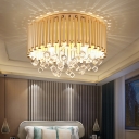 Round Ceiling Lamp Modern Metal Creative Ceiling Light with Glass Square for Living Room Bedroom