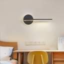 Minimalist Slim Wall Lamp Metal Integrated Led Bedroom Wall Mount Light with Diffuser