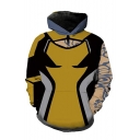 Color Block Long Sleeve Pullover Hoodie with Front Pocket