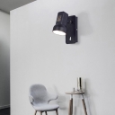 Black/Yellow Barn Wall Light Fixture Adjustable Modernist Metal 1 Light Wall Sconce for Living Room, 4