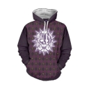 Hot Popular Skull Pattern Letter BREAK DOWN Printed Back Long Sleeve Drawstring Hoodie