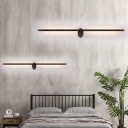 Black Tube Wall Lamp Minimalist Metal Led Indoor Wall Mount Light for Bedroom