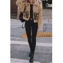 Winter Warm Leopard Patch Pocket Lapel Collar Metal Zipper Fluffy Teddy Coat for Ladies