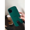 Cute Black Cat Letter CATCH ME Printed Vintage Style Dark Green Silicone Phone Case