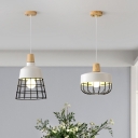 Black/White Bowl/Cylinder Shade Hanging Light Lamp Loft Metal 1 Head Pendant Lamp for Dining Table