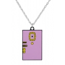 Hot Popular TV Show Pink Monica’s Door Pattern Pendant Necklace