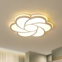Petal Acrylic Flush Lighting Modern Stylish LED White Ceiling Lamp in White/3 Color Light
