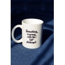 Letter SOMETHING IS WRONG WITH THE LEFT PHALANGE Printed White Ceramic Cup